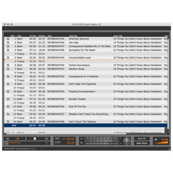 HOFA DDP Player Maker V2