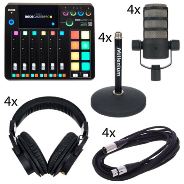 Rode Rodecaster Pro II Quad Bundle